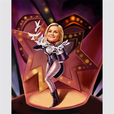 Magic Abra Kadabra Woman Caricature from Photo - myDaVinci